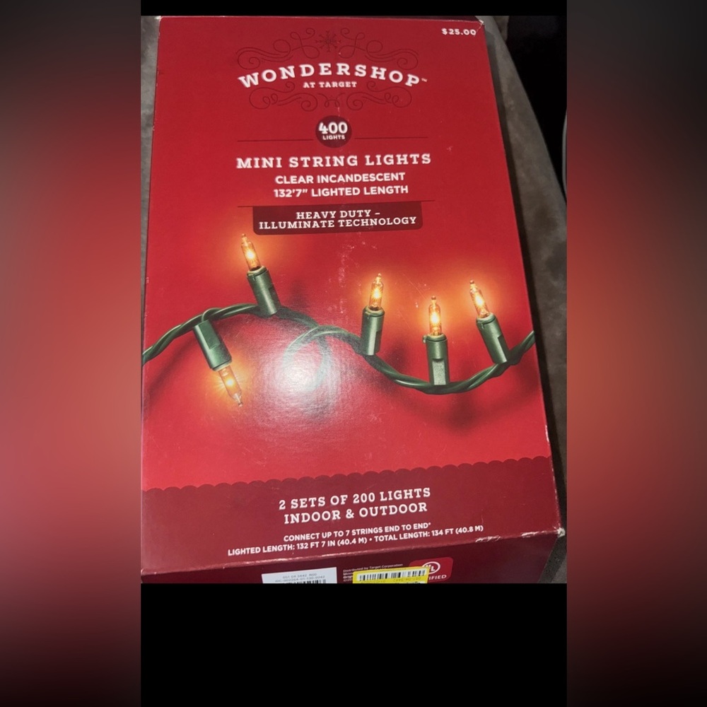 Wondershop at Target 400 lights mini stream lights Clear Incandescent